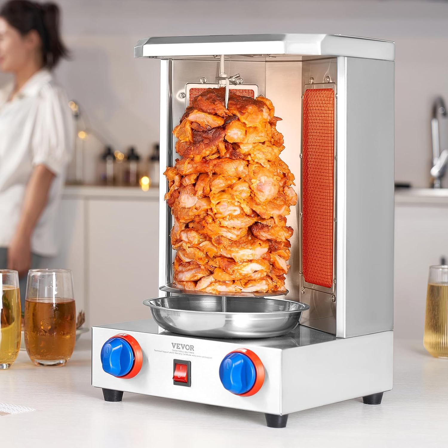 13 lbs Capacity Gas Vertical Broiler Shawarma Machine P5075