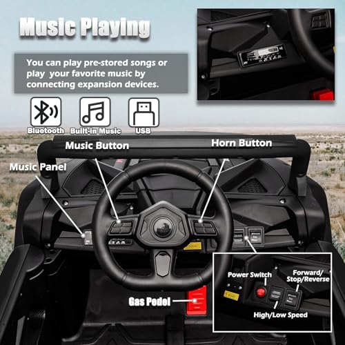 24v 4WD Ride On Truck Electric Car with Remote Control, Blue F283486