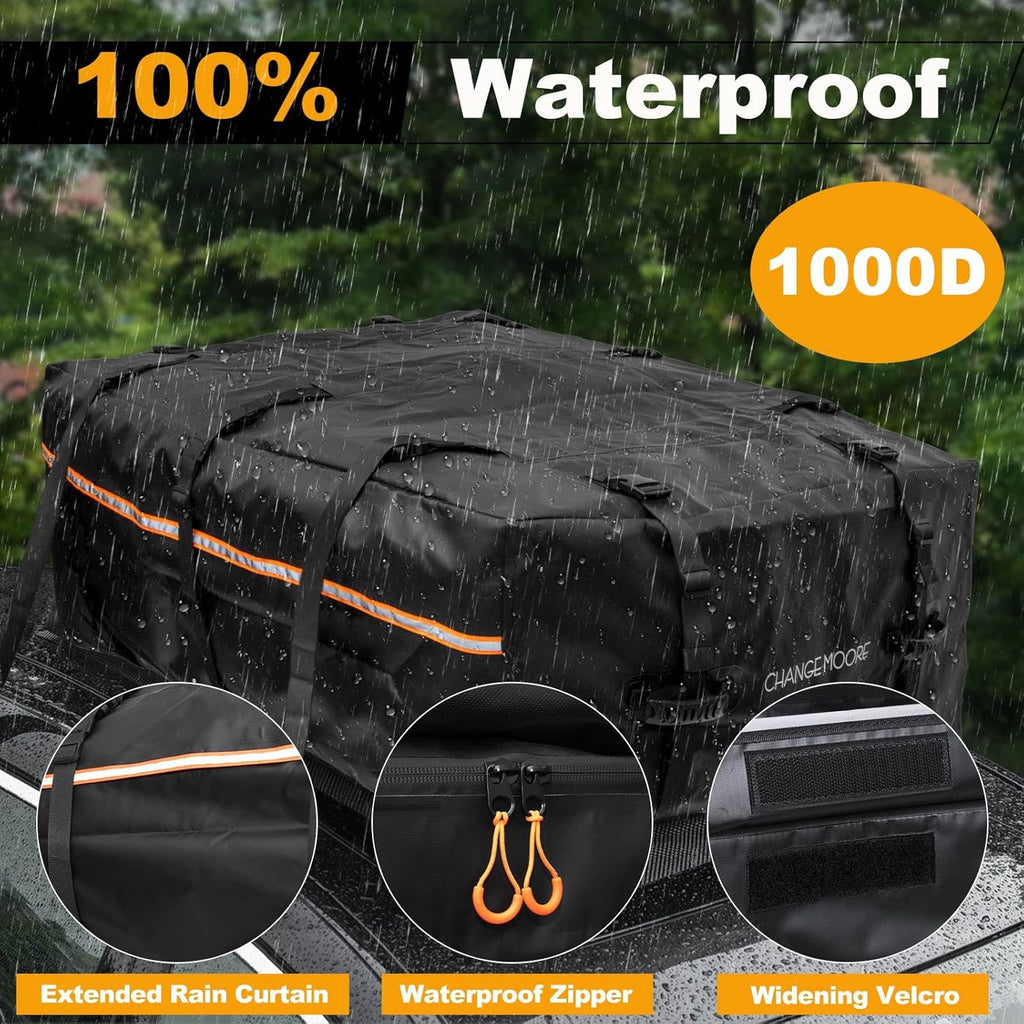 21 Cubic Feet 1000D Waterproof Car Rooftop Cargo Carrier Bag P32214