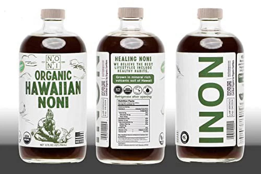 Organic Hawaiian Noni Juice - 1 Pack of 32oz Glass Bottles M866057