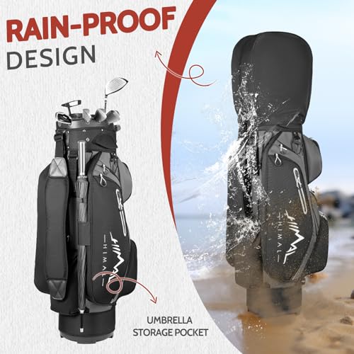 14-Way Golf Cart Bag with Full Length Divider Top and Rain Cover E783