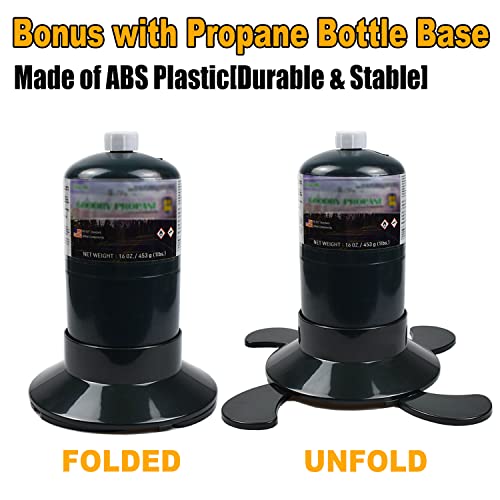 Propane Stove Portable Camping Gas Stove 10,000 BTU Single Adjustable Burner with Carrying Case V6941