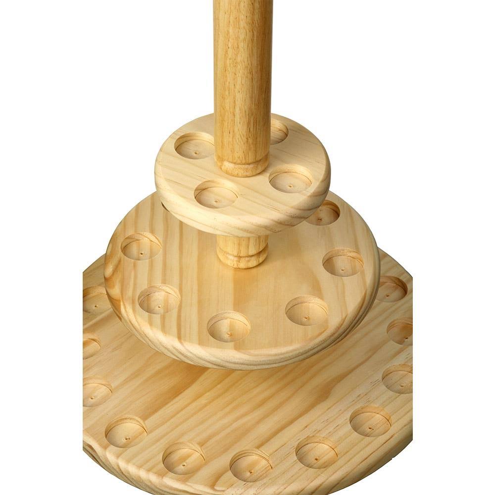 Pine Wood Round Walking Cane Stand A681