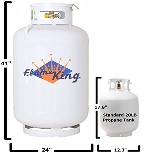 White 200 Pound ASME Propane Tank E852003