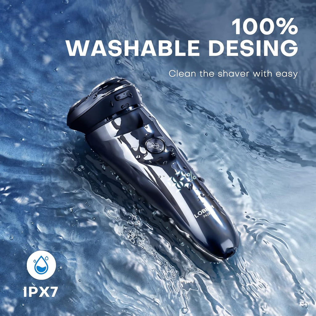 100% Washable Rotary Electric Shaver with Pop-up Trimmer H93530