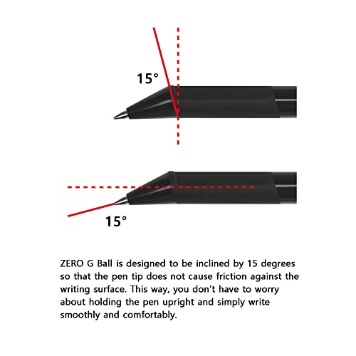 Black Ink Retractable Ballpoint Pen Set of 6 M344