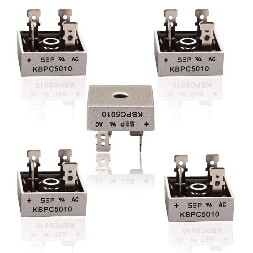 5/10Pcs 1000V 50A Metal Case Single Phase Diode Bridge Rectifier A46002