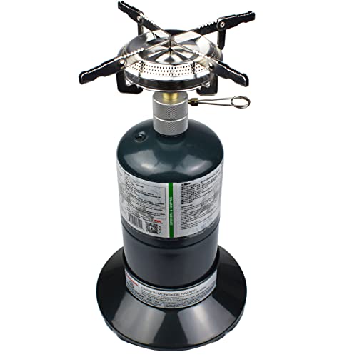 Propane Stove Portable Camping Gas Stove 10,000 BTU Single Adjustable Burner with Carrying Case V6941