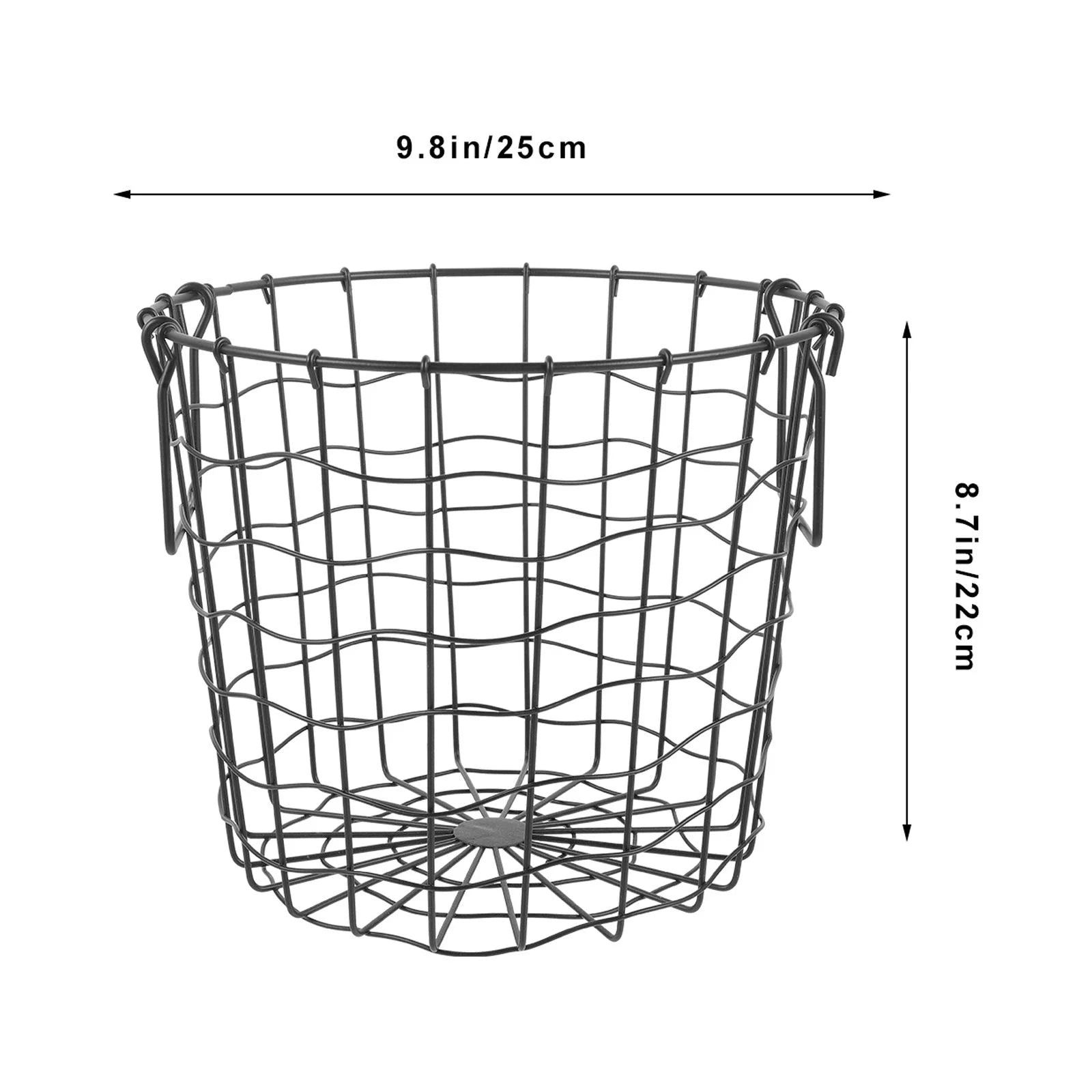 Round Iron Firewood Storage Basket (black) A812726