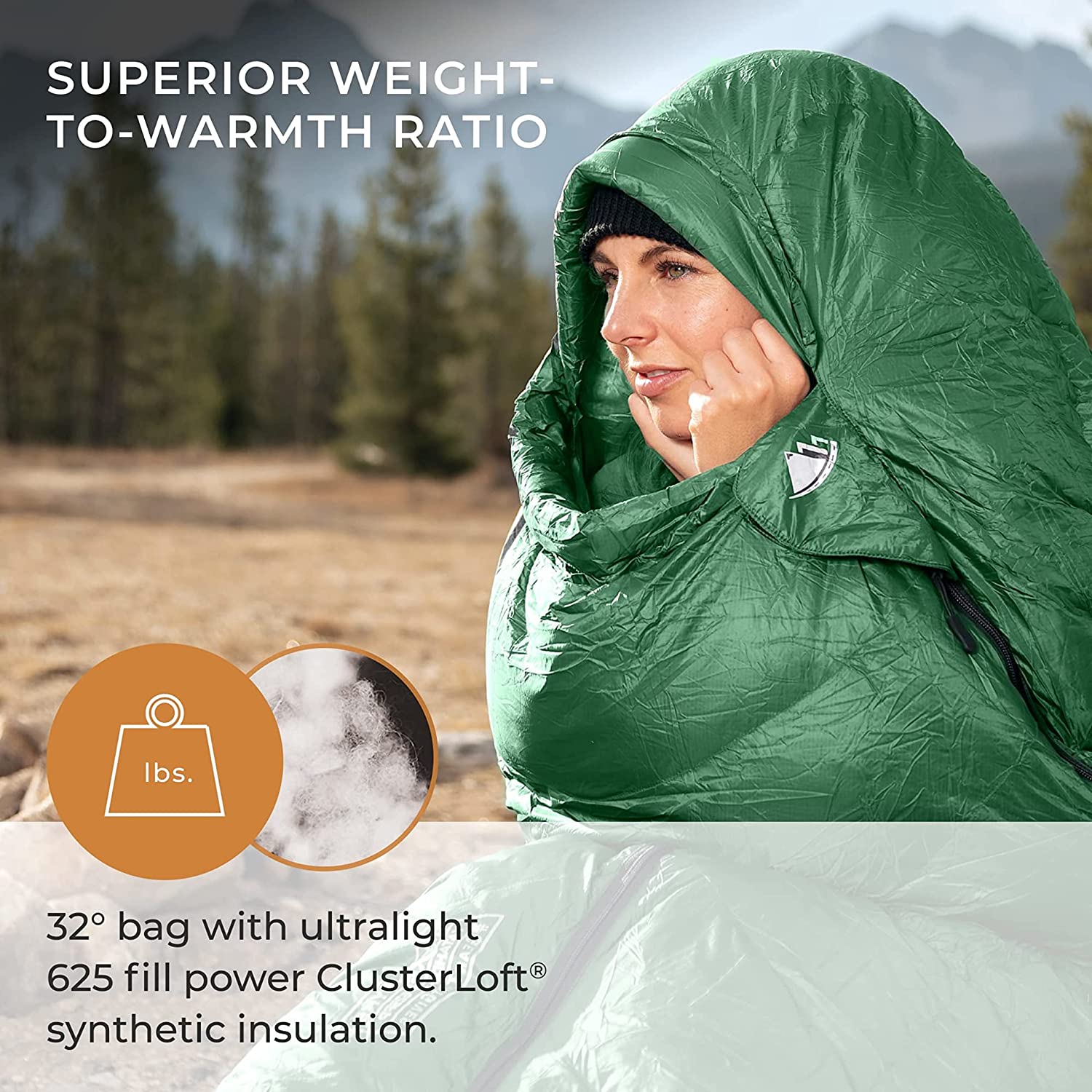 Charcoal Gray 4 Season Ultralight Sleeping Bag Z584619