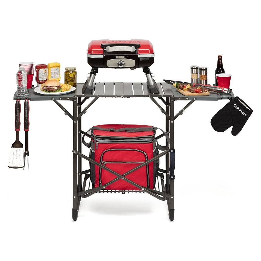 Red Portable Tabletop Gas Grill F525388