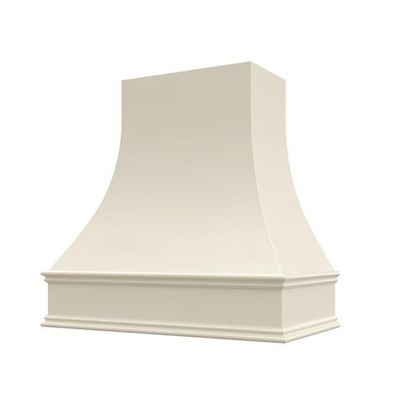 Black Curved Front Wood Range Hood Cover L878