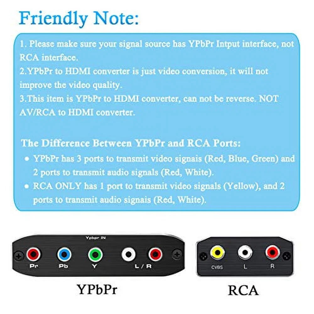 Black Component to HDMI Converter Z6397