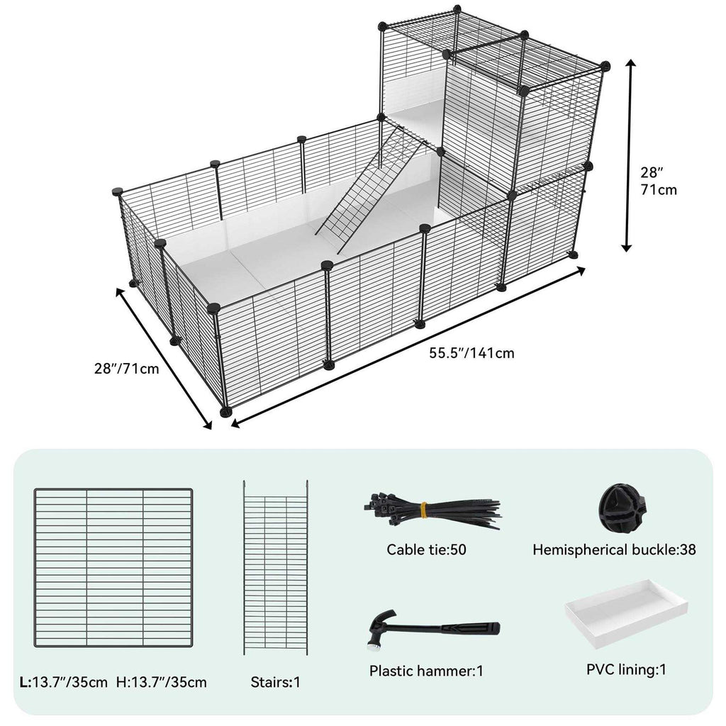 Guinea Pig Cage with Waterproof Plastic Liner I5826