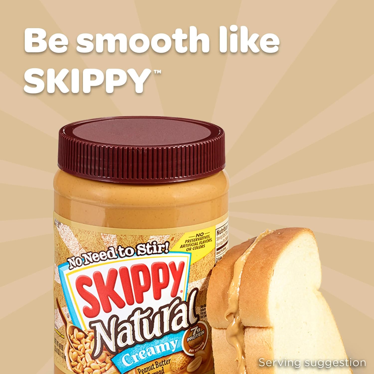 40 Ounce Twin Pack Natural Creamy Peanut Butter Spread P34049