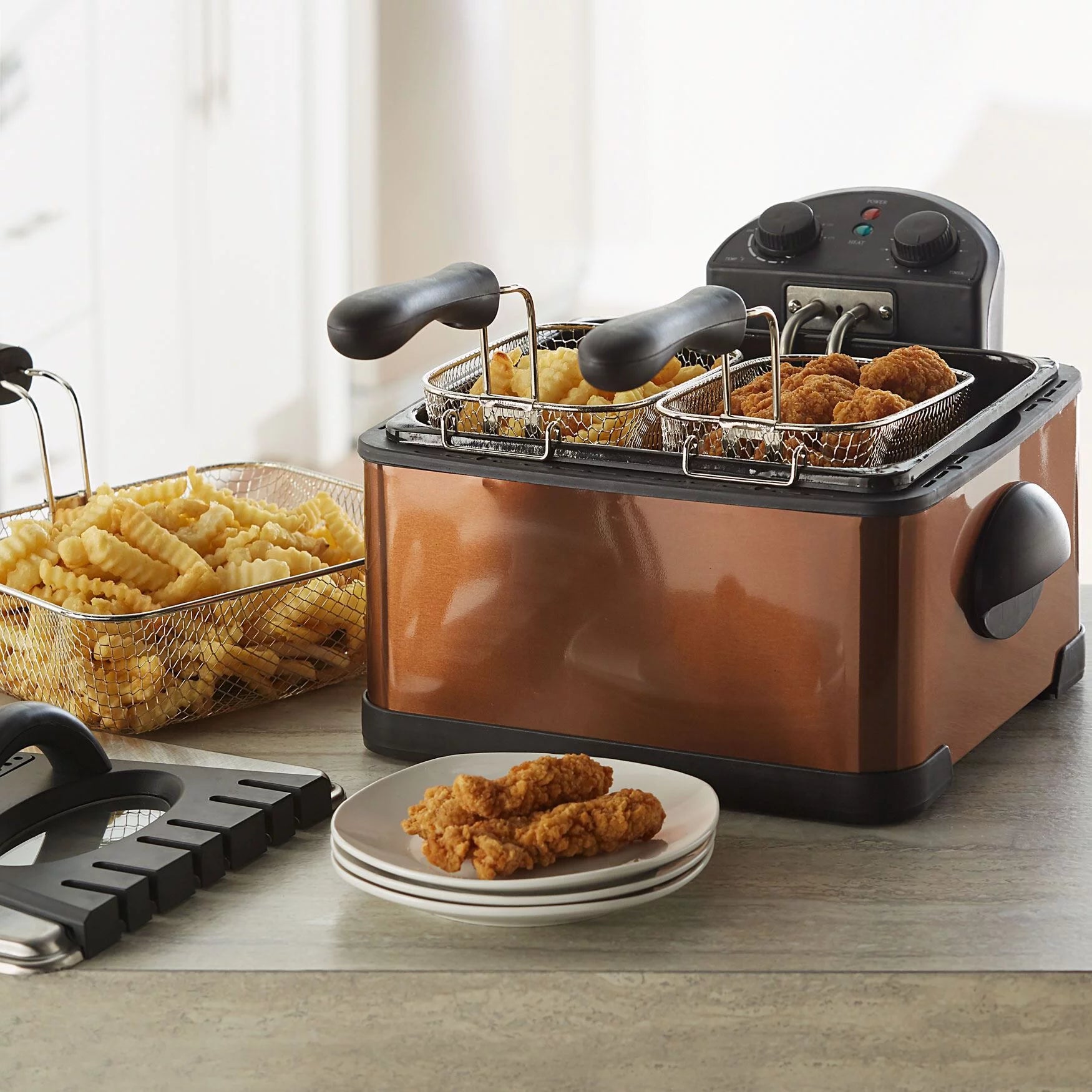 Copper Triple Basket Deep Fryer K751242