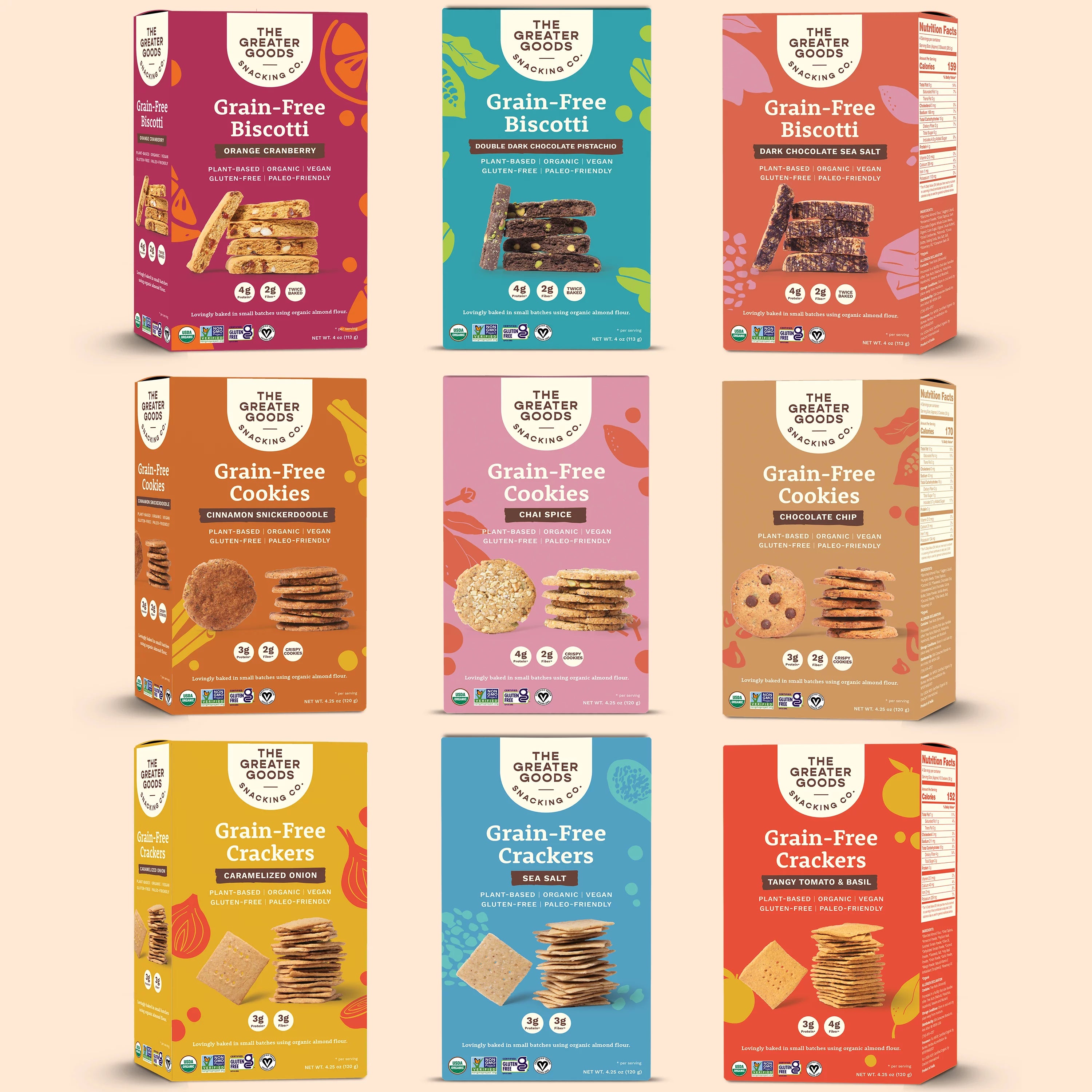 Gluten Free Double Dark Chocolate Pistachio Biscotti Cookies, 4oz, 6 Boxes Y1598