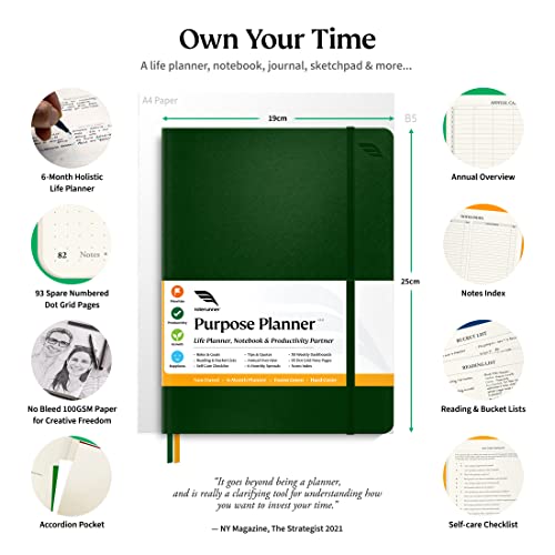 B5 Undated Daily Planner Notebook (Tan Softcover) F22428