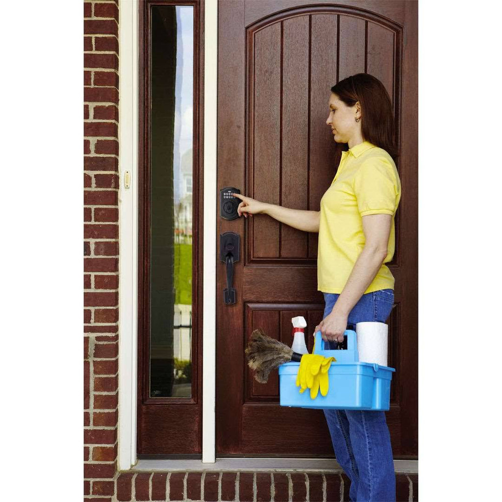Satin Nickel Keypad Electronic Deadbolt Y41217
