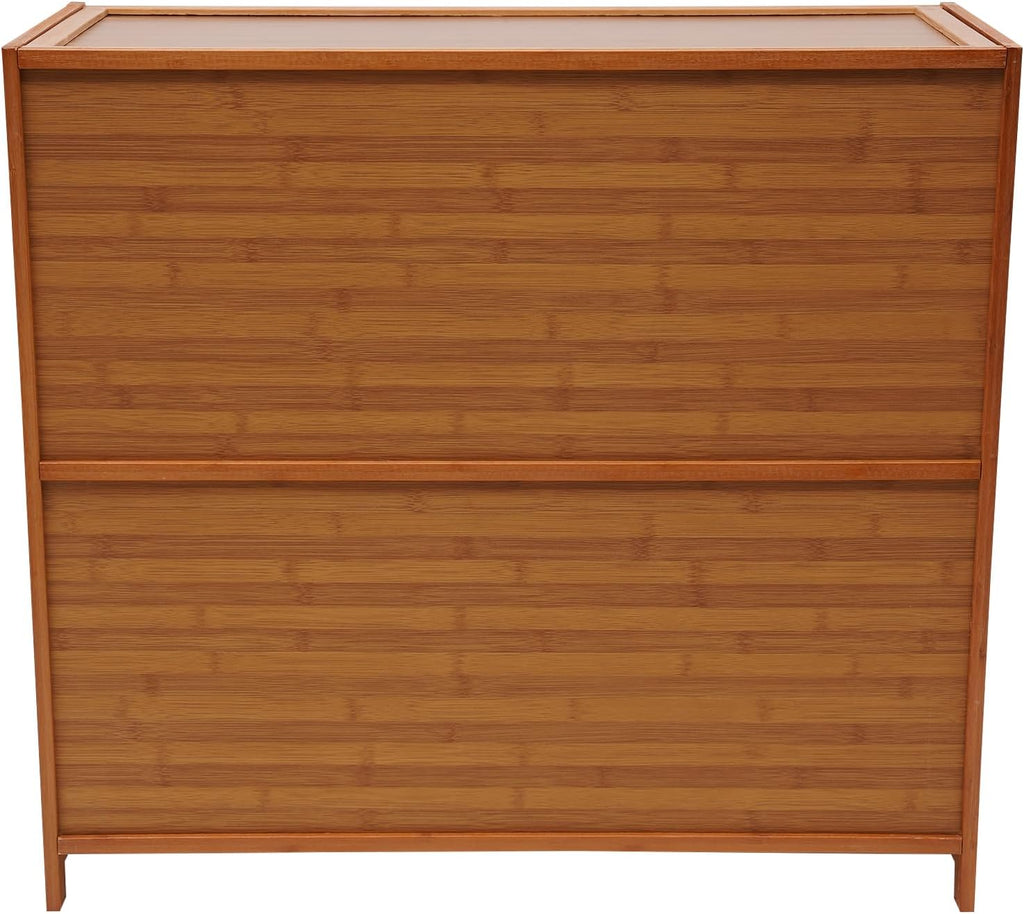 4-Tier Brown Bamboo Shoe Rack A63972