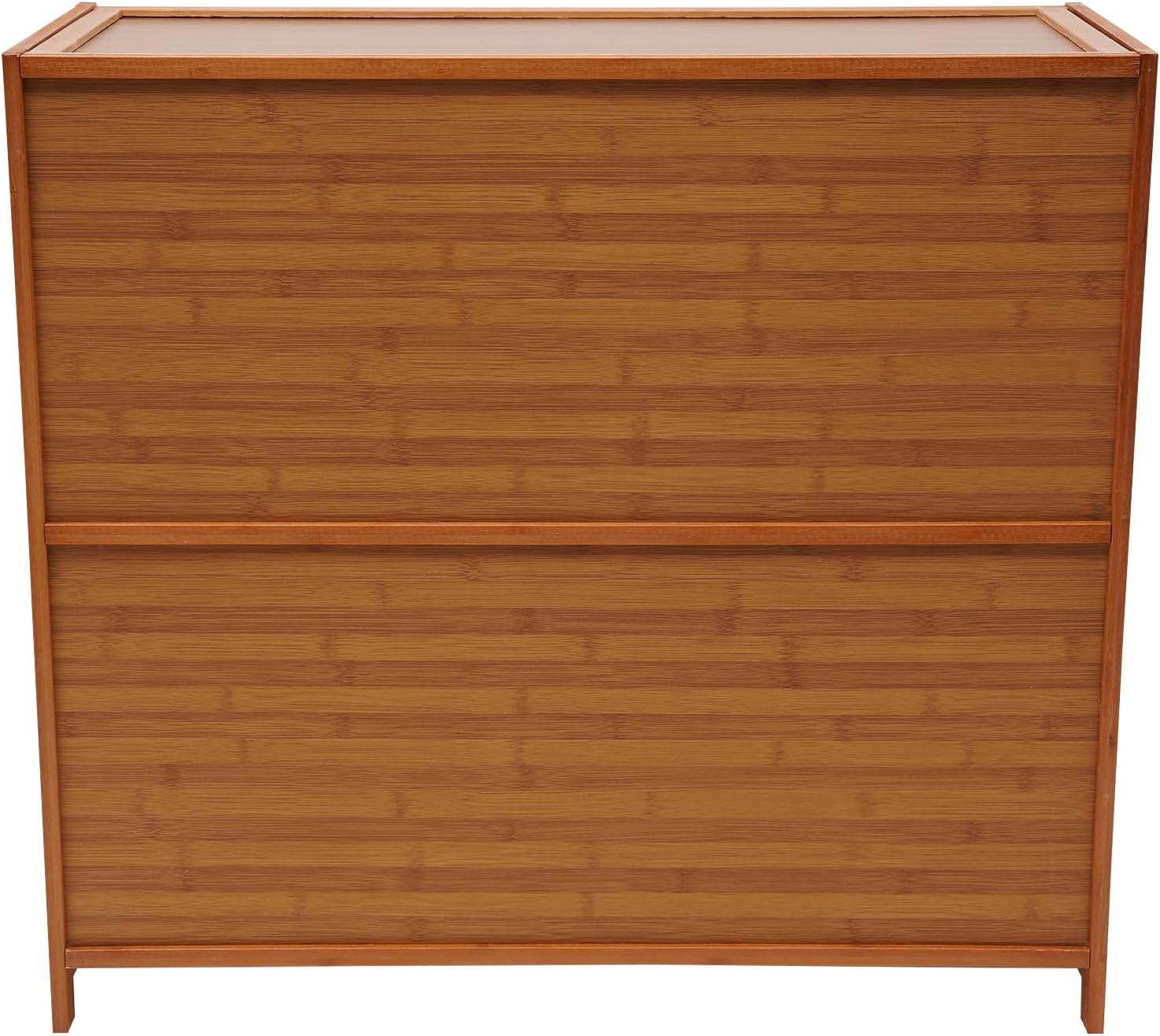 4-Tier Brown Bamboo Shoe Rack A63972