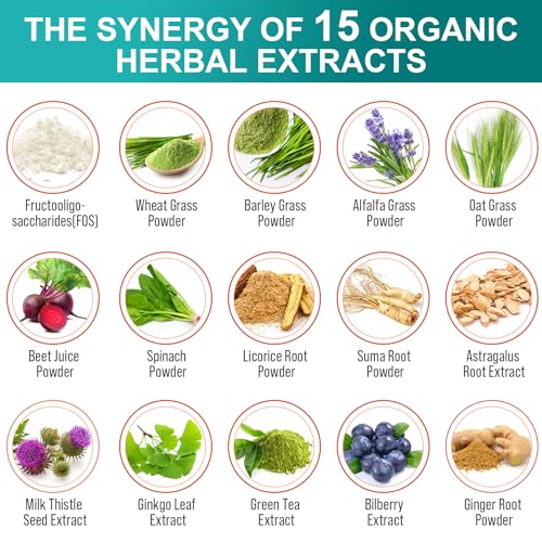 300 Billion CFU 24 Strains Probiotic with 15 Organic Herbs Prebiotics Blend O596