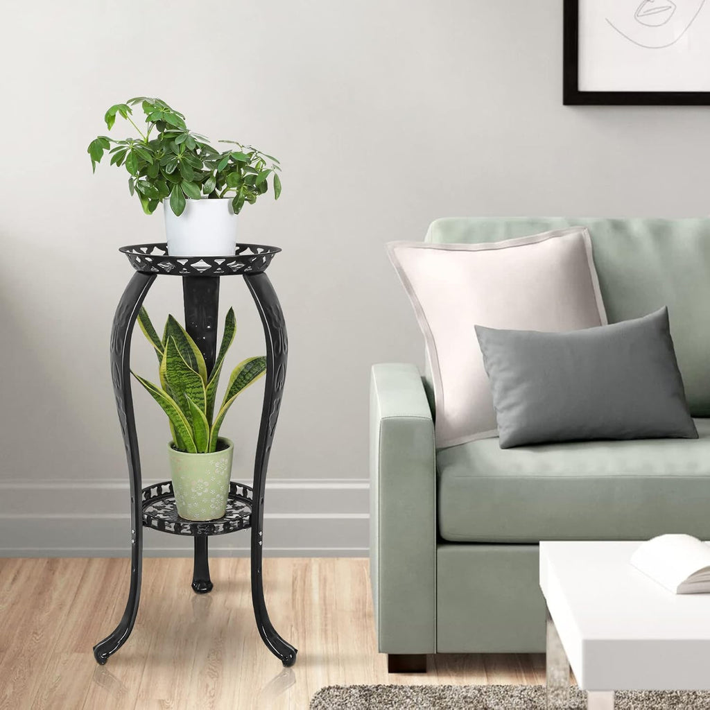 2-Pack Black Metal Plant Stand X23405