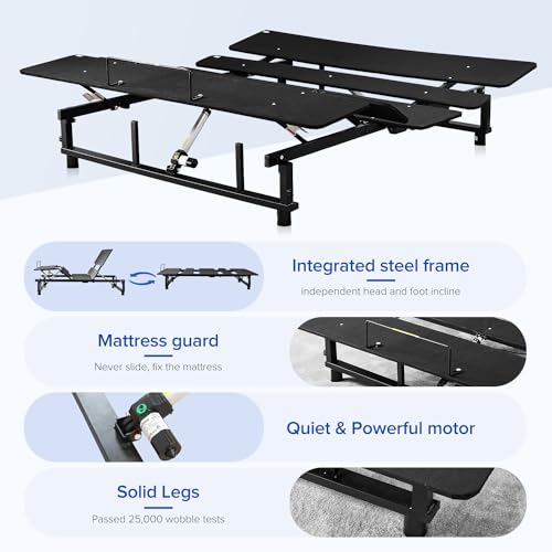 Queen Size Black Electric Adjustable Bed Frame X2219