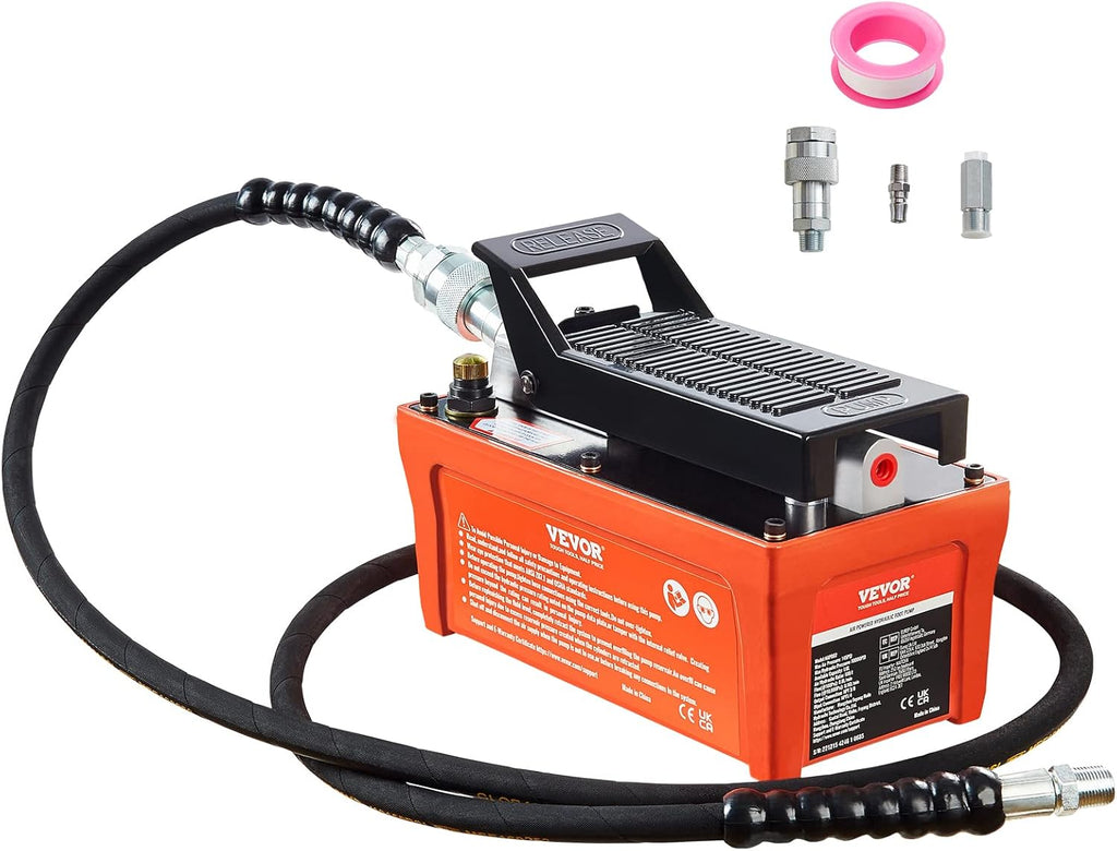 Air Hydraulic Pump, 10,000 PSI, 1/2 Gal Reservoir, Foot Actuated Z58905