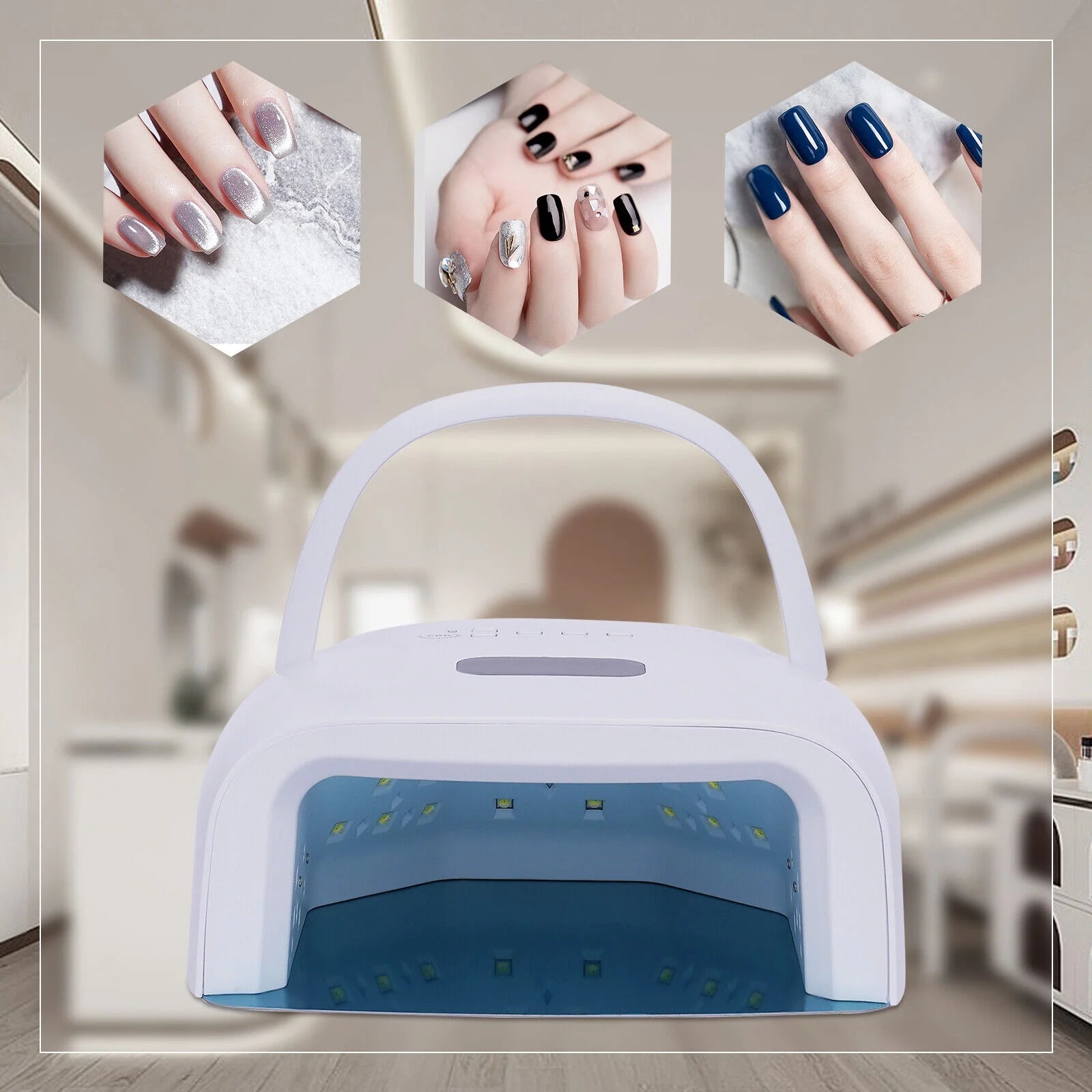 60W Cordless Rechargeable LED UV Nail Lamp I385