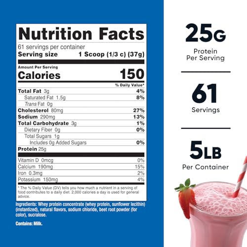 Whey Protein Concentrate Strawberry Milkshake 2LBS E81719