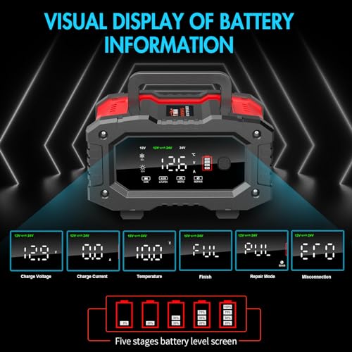 20A 12V/24V LiFePO4 Lead Acid Fully Automatic Battery Charger J498