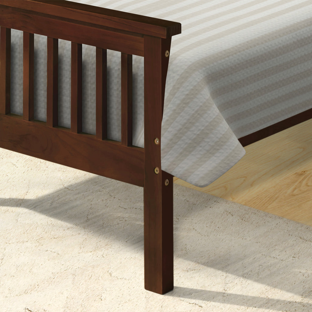 Twin Wood Platform Bed Frame with Headboard and Footboard I5188
