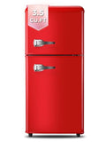 Compact Refrigerator with Freezer, Mini Fridge, Red M7693