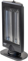 Oscillating Portable Space Heater, Flat Panel, Halogen, Infrared, Electric, 800W C8976