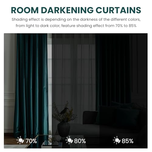 Black Velvet Curtains 2 Panels 52" W x 84" L P41890