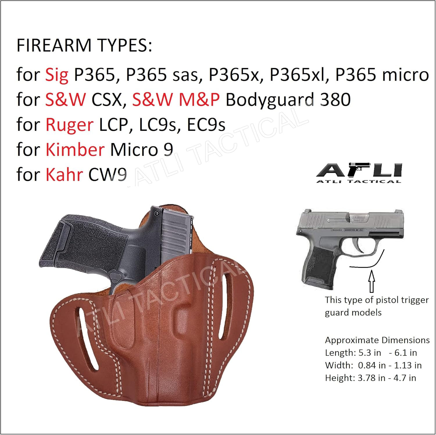 Leather OWB Pancake Holster P8062