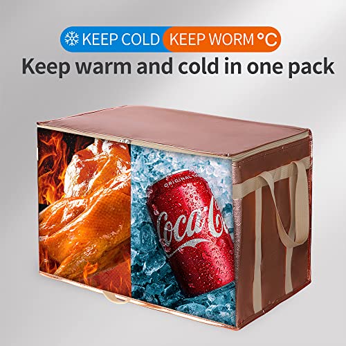 Insulated Food Delivery Bag, Black-Red, 1Pk H623