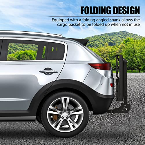 60"x24"x14.4" Folding Hitch Mount Cargo Carrier for 2" Receiver M995