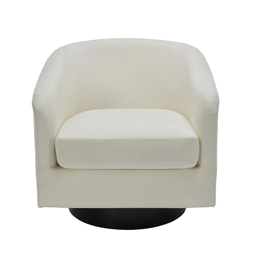Flax Khaki Fabric Swivel Barrel Accent Chair R207