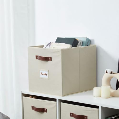 11" 6pcs Texture Grey Fabric Storage Bins M527
