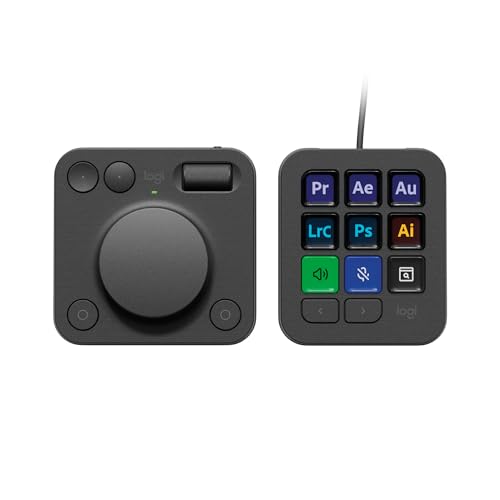 9 Customizable LCD Keys Control Dial for Graphic Design - Graphite L503