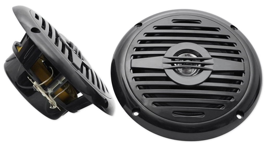 Black Aluminum Surface Mount Boat Speakers H3239