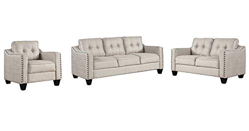 Gray 3-Piece Sofa Set with Tufted Cushions T48318