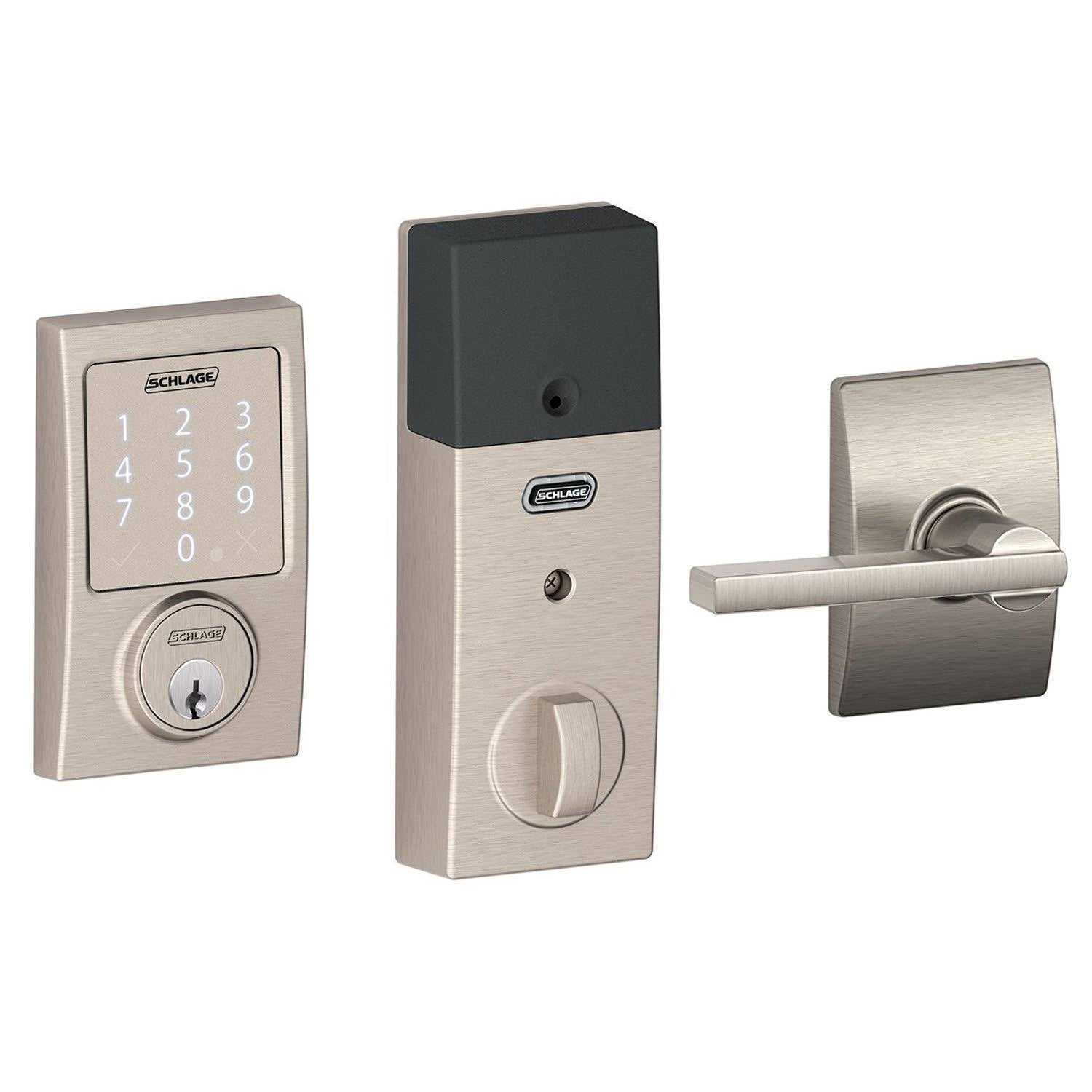 Satin Nickel Smart Deadbolt with Passage Lever G73784