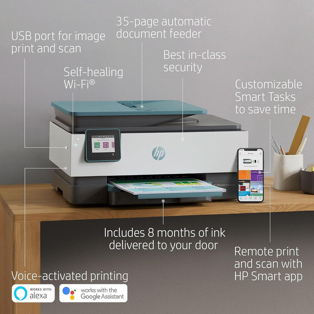 All-in-One Wireless Printer with 8 Months of Ink H1296