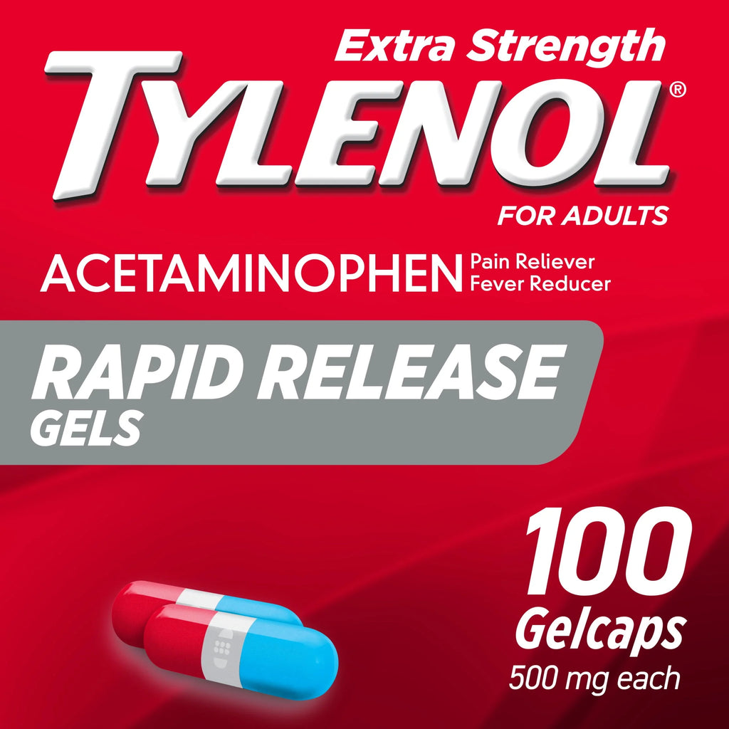 Extra Strength Acetaminophen Rapid Release Gels, 100 ct T5094