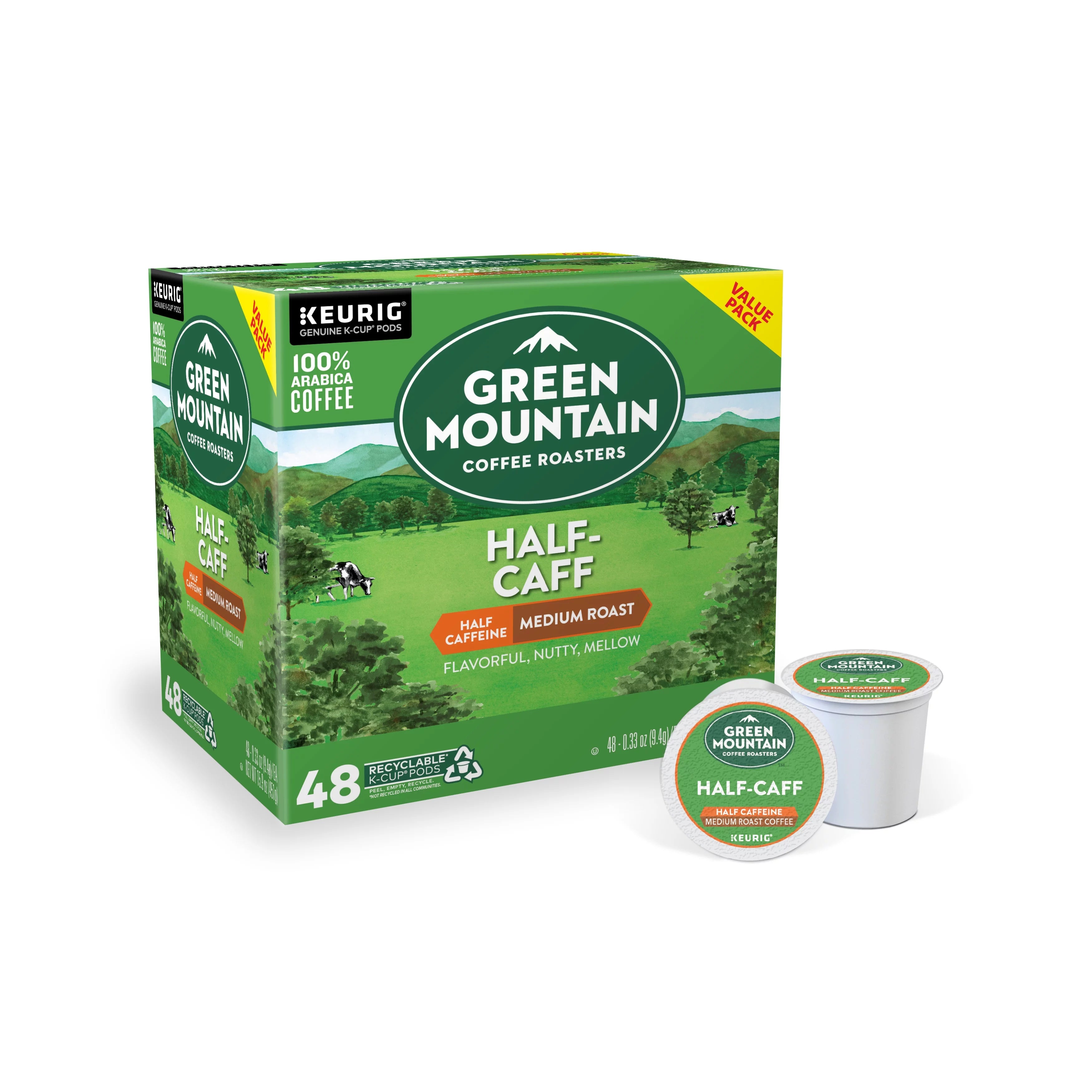 Half Caff Medium Roast Coffee K-Cup Pods, 48 Count D557745