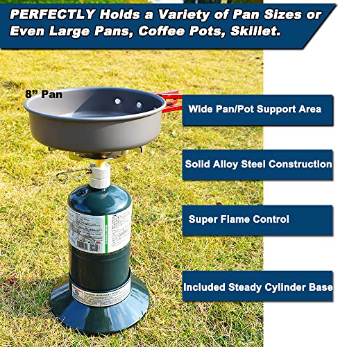 Propane Stove Portable Camping Gas Stove 10,000 BTU Single Adjustable Burner with Carrying Case V6941