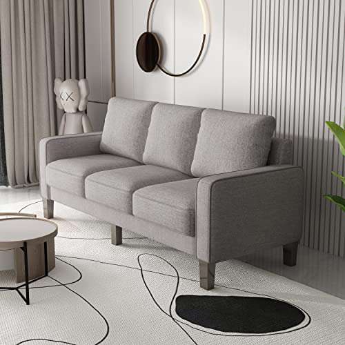 Beige 2-Seater Linen Fabric Recliner Sofa with Storage V37540